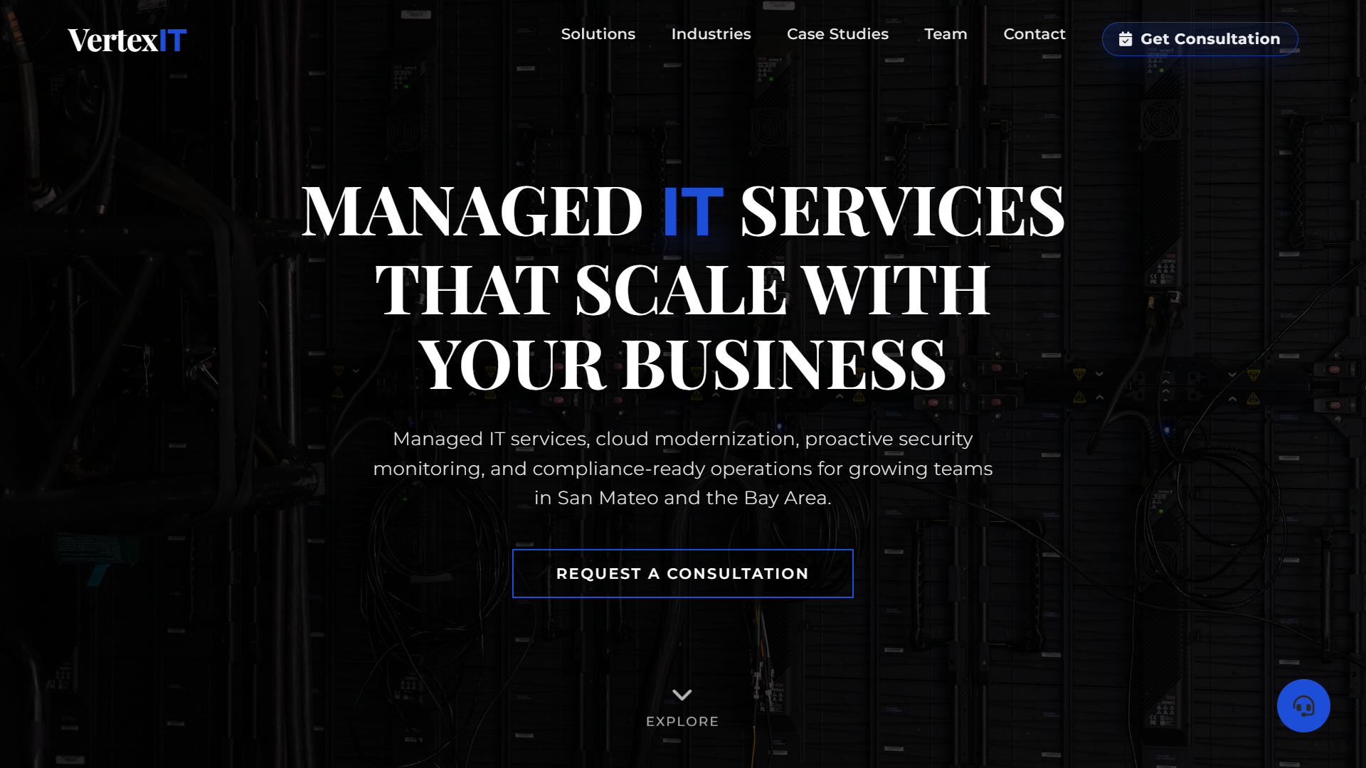 VertexIT Consulting managed IT services website preview